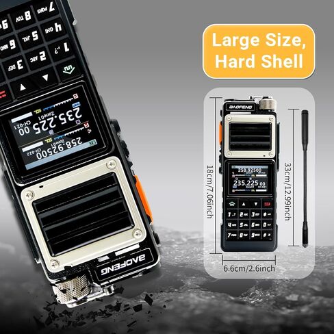 Baofeng UV-25 Pro 10W Radio Hight Duty Handheld Tri Band Baofeng Radio Radio Tri Band Band Band Ham Radios 999Ch 5200mah Batterytype-C شحن UHF VHF MW in Kuwait