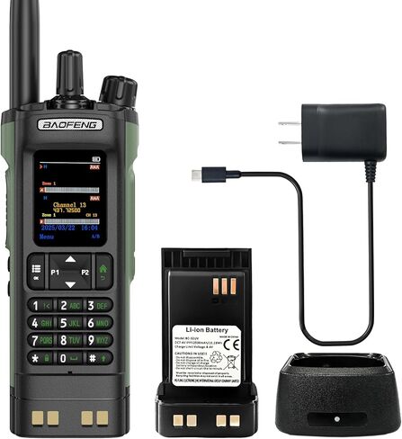 Baofeng DM-32 DMR Radio 10W High Power Walkia Talkie GPS/APRs ثنائية الاتجاه RAIDO USB-C شحن Multi-Band FM/AM Wakkie Talkie DM32 in Kuwait