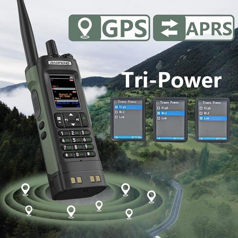 Baofeng DM-32 DMR Radio 10W High Power Walkia Talkie GPS/APRs ثنائية الاتجاه RAIDO USB-C شحن Multi-Band FM/AM Wakkie Talkie DM32 in Kuwait