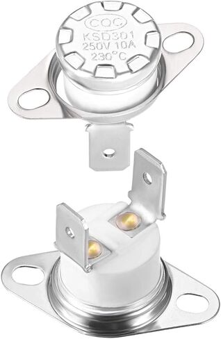 uxcell KSD301 ترموستات 160 درجة مئوية/320 درجة فهرنهايت 10 أمبير مغلق عادة N.C ضبط مفتاح درجة حرارة القرص المفاجئ للميكروويف والفرن وصانع القهوة 5 قطع in Saudi Arabia