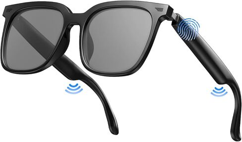 Smart Glasses, AI Bluetooth Glasses with Speaker, 144 Languages & Accents Real Time Translation, UV Protection AI Glasses with Bluetooth 5.4, Smart Sunglasses for Men & Woman (Noble Black) in Saudi Arabia
