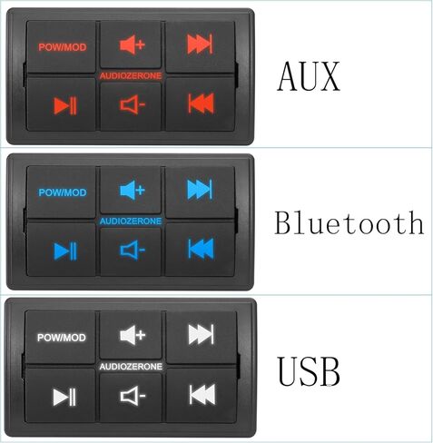 Marine Bluetooth Amplifier car Audio System Waterproof Multi-Function Remote Class D Amp ATV UTV Amp 4 Channel Output (Silvery) in Kuwait