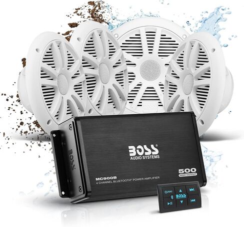 BOSS Audio Systems ASK902B.6 Marine Stereo, Amp, and 6.5 Inch Speakers in Kuwait