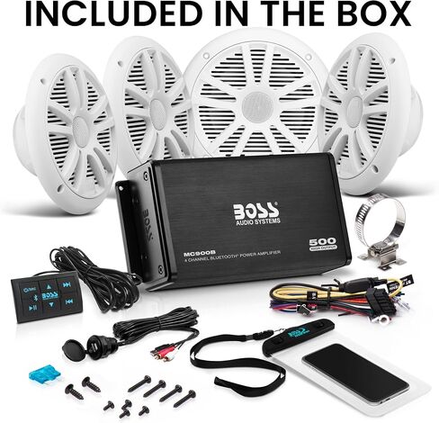 BOSS Audio Systems ASK902B.6 Marine Stereo, Amp, and 6.5 Inch Speakers in Kuwait
