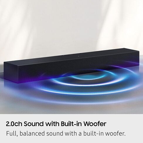 Samsung B-Series Soundbar HW B400F 2.0 CH Soundbar مع مضخم صوت مدمج (طراز 2025) عنصر تحكم عن بُعد ، تمدد الصوت المحيطي ، وضع تحسين الصوت in Kuwait