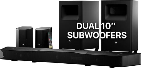 Shockwafe 9.2.4 Dolby Atmos/DTSX Surround Soundbar Sys-Dual 10" Subs*1300W in Kuwait