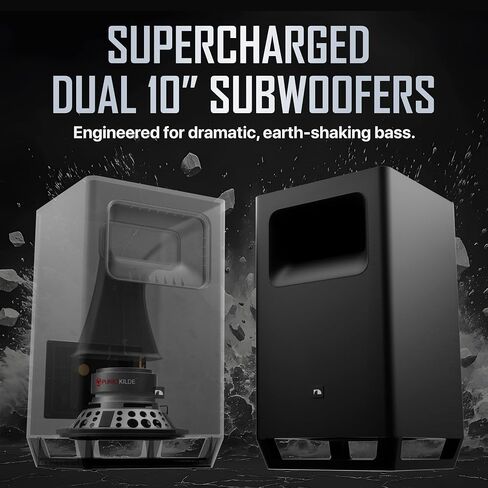 Shockwafe 9.2.4 Dolby Atmos/DTSX Surround Soundbar Sys-Dual 10" Subs*1300W in Kuwait