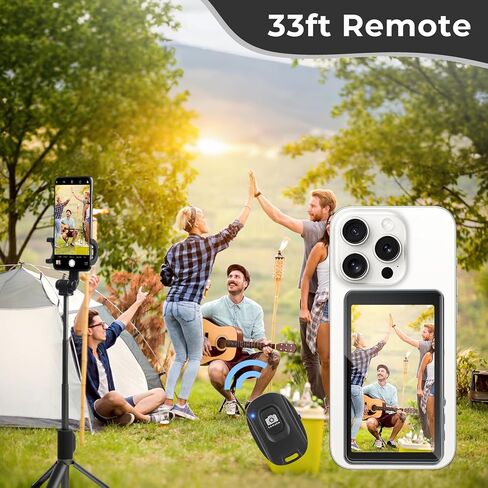 شاشة شاشة شاشة Selfie اللاسلكية لـ iPhone & Android ، شاشة Selfie Magnetic Phone 1800mAh مع شاشة Selfie Magnetic مع Bluetooth عن بعد ، سطوع 3 مستويات ، نسبة لاسلكية للكاميرا الخلفية Tiktok Live No Delay Gray in Saudi Arabia