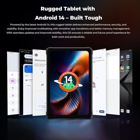 HOTWAV R9 Plus Rugged Tablet, 11 Inch 2K FHD+ Waterproof Tablets 24GB + 512GB/TF 2TB Android 14 Tablet, 20080mAh Battery, 64MP+16MP, Octa-Core, Dual SIM 4G/WLAN 5/IP68&IP69K/Face ID/GPS/OTG/Gemin AI in Kuwait