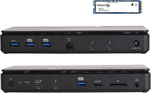 Sonnet Echo 13 Thunderbolt 5 SSD Dock – Integrated 6000MB/s NVMe Storage, 4 Thunderbolt 5 Ports, 2.5Gb Ethernet, 8K Display – Mac, Windows, Chromebook, iPad Pro (1TB Kingston PCIe 4.0 NVMe SSD) in Saudi Arabia
