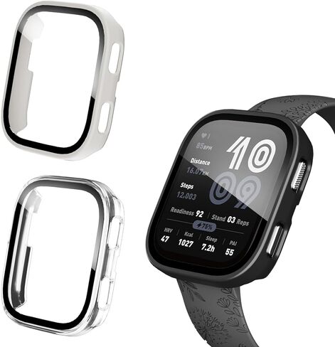 3 Pack Case Compatible with Amazfit Bip 6 Smartwatch Case,PC Material with Built in Tempered Glass Screen Protector Compatible with Amazfit Bip 6 in Kuwait