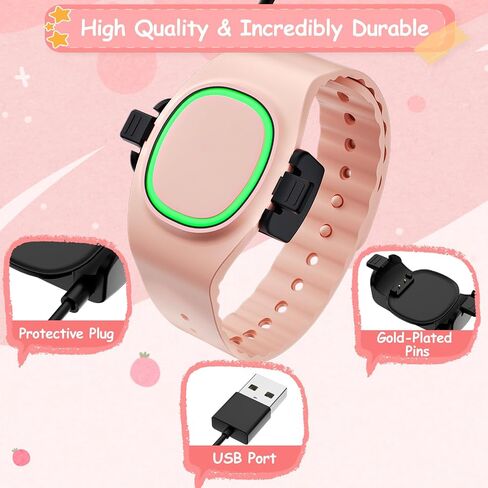 3 حزمة متوافقة مع Magic Band Plus Charger & 6 Back Locks ، شاحن بديل 3.3 قدم متوافق فقط مع Disney-Magic Band+، حماة مقاطع أمان متعددة الألوان in Kuwait