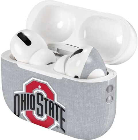 Skinit Skinit Audio Audio Skin متوافق مع AirPods Pro 2nd Gen - جامعة ولاية أوهايو المرخصة رسميًا Osu Buckeyes Design Black in Kuwait