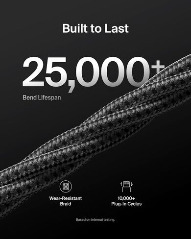 Belkin USB A to USB C Cable 2 -pack ، 6.6 ft ، 15W - Type C Charger ، و iPhone Charger Cord ، Soft ، LOYD ، مرن لـ iPhone 16 و 15 ، Galaxy S25 ، Pixel 9 ، iPad Pro ، AirPods Pro ، Switch & More - Black in Kuwait