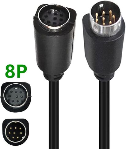 Seadream Mini Din 8 Pin Male to Female Extension Cable Mini Din 8 Core Audio/Video Extension Cable (10FT) in Saudi Arabia