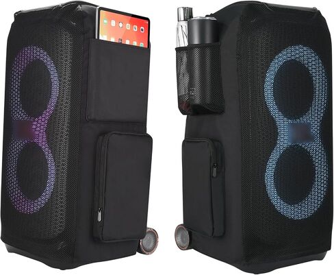 علبة مكبر صوت متوافقة مع JBL Partybox 320 ، حقيبة تخزين غبار مكبر الصوت المحمولة تناسب JBL Partybox 310 للسفر في الهواء الطلق ، الأسود+البرتقالي ، تغطية فقط in Saudi Arabia