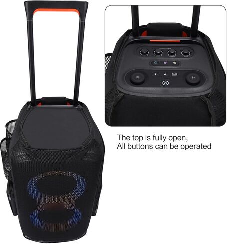 علبة مكبر صوت متوافقة مع JBL Partybox 320 ، حقيبة تخزين غبار مكبر الصوت المحمولة تناسب JBL Partybox 310 للسفر في الهواء الطلق ، الأسود+البرتقالي ، تغطية فقط in Saudi Arabia