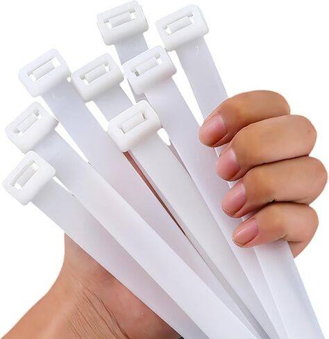 Black Zip Ties Heavy Duty 20 Inch Outdoor, 250lb Extra Large Cable Tie Wraps Long Plastic Wire Ties Wide Big Strong Thick Zipties 40 Pack in Saudi Arabia