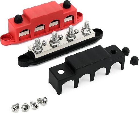 400A 12V BUS BAR BARNINAL COLLINAL ، كتلة توزيع الطاقة مع مسامير 4 × 5/16 "(M8) in Kuwait