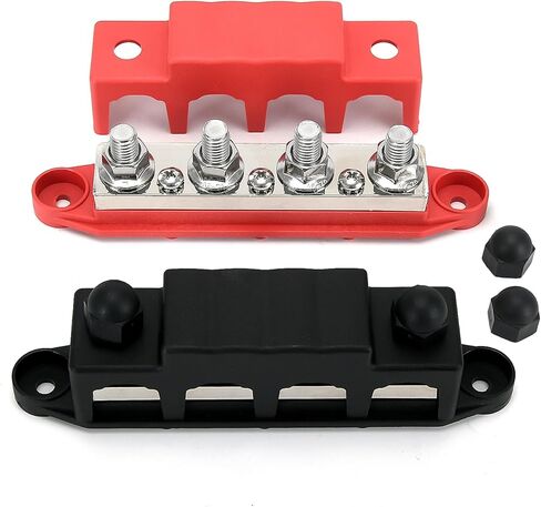 400A 12V BUS BAR BARNINAL COLLINAL ، كتلة توزيع الطاقة مع مسامير 4 × 5/16 "(M8) in Kuwait