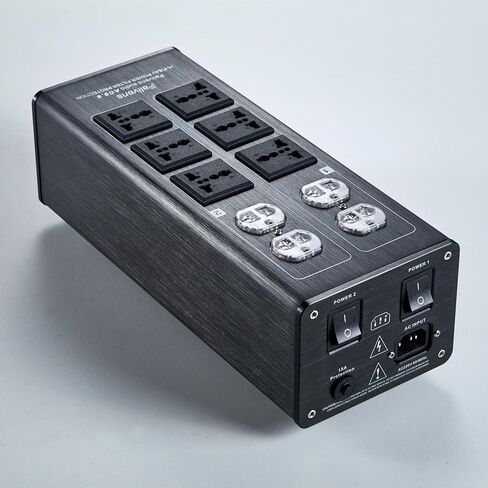 AC Power Filter Power Conditioner, 8 Ways Power Socket, Line Conditioner Power Purifier with Universal Outlets, Power Conditioner Audio Suitable for HiFi CD Player Piano, TV, P10 in Saudi Arabia