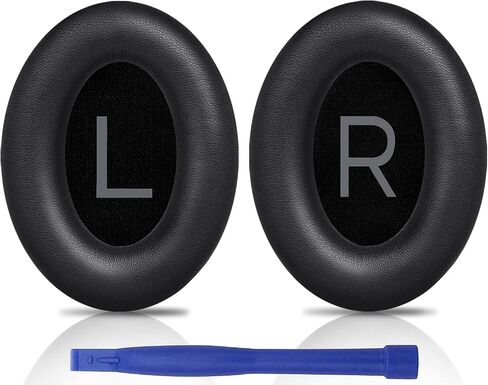 SOULWIT Earpads Replacement for Bose QuietComfort 45 (QC45)/QuietComfort SE (QC SE)/Quiet Comfort Wireless Over-Ear Headphones, Ear Pads Cushions with Softer Protein Leather - Black in Saudi Arabia