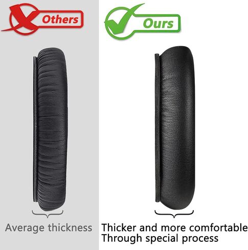 SOULWIT Earpads Replacement for Bose QuietComfort 45 (QC45)/QuietComfort SE (QC SE)/Quiet Comfort Wireless Over-Ear Headphones, Ear Pads Cushions with Softer Protein Leather - Black in Saudi Arabia