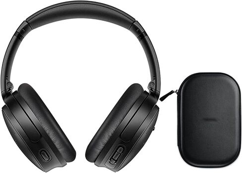 SOULWIT Earpads Replacement for Bose QuietComfort 45 (QC45)/QuietComfort SE (QC SE)/Quiet Comfort Wireless Over-Ear Headphones, Ear Pads Cushions with Softer Protein Leather - Black in Saudi Arabia