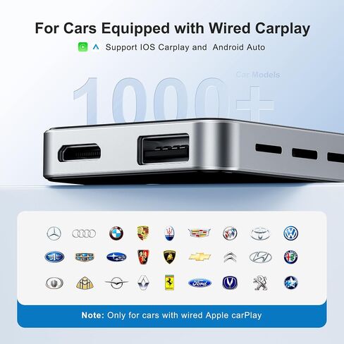 AI Box Wireless CarPlay & Auto Adapter - Plug & Play, Dual-Band WiFi, Bluetooth 5.0, 4K Video Support, Android 12.0 System, Compatible with Factory CarPlay & Android Auto （4GB RAM+32GB ROM） in Saudi Arabia