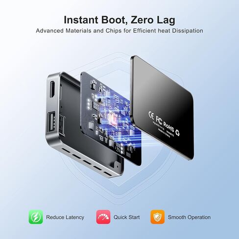 AI Box Wireless CarPlay & Auto Adapter - Plug & Play, Dual-Band WiFi, Bluetooth 5.0, 4K Video Support, Android 12.0 System, Compatible with Factory CarPlay & Android Auto （4GB RAM+32GB ROM） in Saudi Arabia