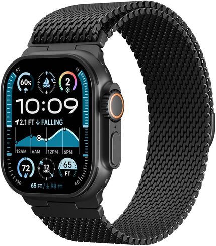 Milanese Mesh Loop متوافق مع Apple Watch Band Ultra 2/Ultra 49mm 46mm 45mm 44mm Men ، فرقة بديلة للتنفس لسلسلة Iwatch SE 10/9/8/7/6/5/4 in Kuwait
