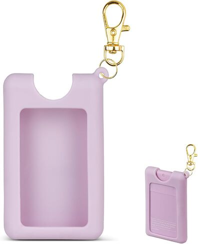VANEST Silicone Case Compatible with Noshinku Pocket Hand Sanitizer, Protective Case with Keychain for Refillable Travel Size, Hand Sanitizer Spray Accessory (Black) in Saudi Arabia