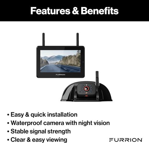 نظام مراقبة Furrion Vision S+ RV مع شاشة 7 بوصة ، شاركفين ، رؤية ليلية بالأشعة تحت الحمراء ، البث المباشر ، زاوية عرض واسعة - FOS7HTASF in Kuwait