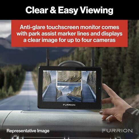 نظام مراقبة Furrion Vision S+ RV مع شاشة 7 بوصة ، شاركفين ، رؤية ليلية بالأشعة تحت الحمراء ، البث المباشر ، زاوية عرض واسعة - FOS7HTASF in Kuwait