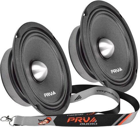 PRV Audio 2x 6mr250b-4 Slim Midrange 6.5 "مكبرات صوت ضحلة 250 واط 4 أوم ، مكبرات الصوت الرصاصة الصوتية النحيفة Mount Car للأبواب مع حبل واحد حصري (2 مكبرات صوت) in Kuwait