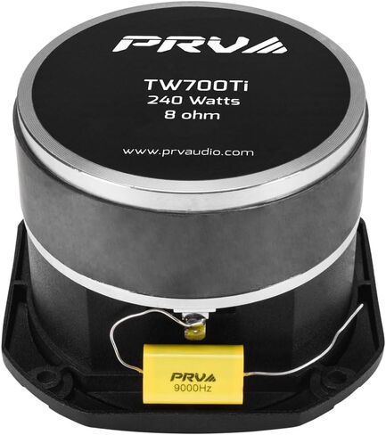 PRV AUDIO TW700Ti Black 4 Inch Titanium Bullet Tweeter TW700Ti 240 Watts, 8 Ohm Super Tweeter, Built-in Capacitor Pro Audio High Frequency Driver (2 Tweeters) in Saudi Arabia