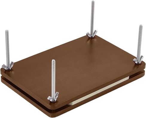 UNICRAFTALE Wooden Book Press Bookbinding Brown Rectangle Bamboo Portable Book Press Bookbinding Tool Flat Paper Press Machine for Bookbinding Supplies DIY Handmade Paper Press 22x15.1x0.8cm in Kuwait