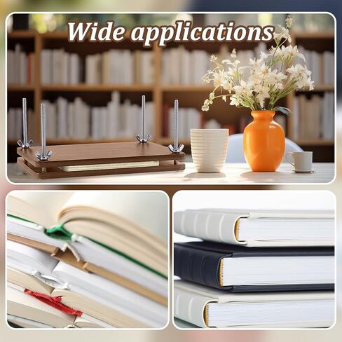 UNICRAFTALE Wooden Book Press Bookbinding Brown Rectangle Bamboo Portable Book Press Bookbinding Tool Flat Paper Press Machine for Bookbinding Supplies DIY Handmade Paper Press 22x15.1x0.8cm in Kuwait
