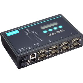 MOXA NPort 5650-8-DT 8-Serial Port Serial Device Server, 10/100 Ethernet, RS-232/422/485, DB-9M, 15KV ESD, 12-48VDC, 110V Power Supply