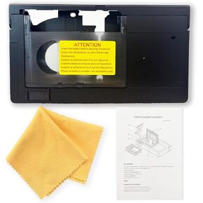محول VHS -C إلى محول كاسيت VHS الآلي - مثالي لمشغل VCR وشريط VHS للكاميرات و VHS للتحويل الرقمي （غير متوافق مع 8 مم/minidv/hi8） مع عدسة صفراء نظيفة