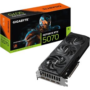 GIGABYTE GEFORCE RTX 5070 WINDFORCE SFF 12G CARTER ، 12GB 256-BIT GDDR7 ، PCIE 5.0 ، Windforce Cooling System ، GV-N5070WF3-12GD VIDEO