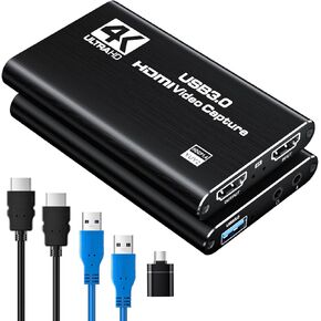 Newhope HDMI Capture Card for Streaming, Full HD 1080P 60FPS Capture USB 3.0 Game Audio Video Capture Card,for Streaming Camera/Xbox/PS4/PS5/Switch/PC
