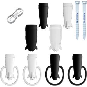 Charger Cable Protector Universal Cable Protectors for Cords, Silicone Non-Slip Cord Savers 2 in 1 Double-End Data Cables Protector Winder Cord Organizer Compatible for Most Cellphone Cords (4Pairs)