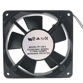 FP-108X Fan 12CM for 220/240V 0.125/0.10A 12025 120X120X25MM 2-Wire Cooling Fan