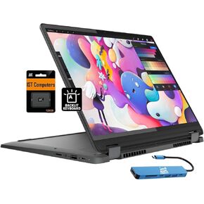 Lenovo IdeaPad Flex 5i Chromebook Plus 14 "FHD+ 2-in-1 Touchcreen Captop (Intel Core I3-1315U ، 8GB RAM ، تخزين 256 جيجا بايت) ، إضاءة خلفية ، كاميرا الويب FHD ، OS Chrom