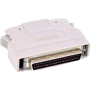 QVS SCSI Terminator, 50 Pin, Male-to-Female, White, Indoor, 1 Count, Supports CEN50M/F Standard, Compatible with Hard Drive, SSD, Tape Drive
