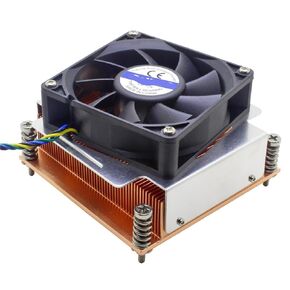 2U Server CPU Cooler Radiator Copper Skiving fin heatsink for LGA 1366 1356 Industrial Computer Active Cooling