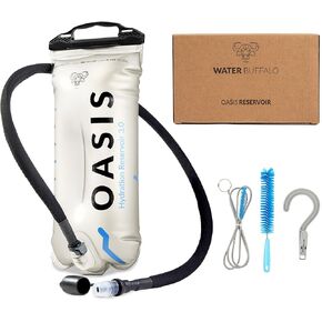 Water Buffalo Oasis Hydration Bladder – 2L and 3L Water Bladder for Hiking Backpack, Leakproof Design with Insulated Hose and High-Flow Bite Valve