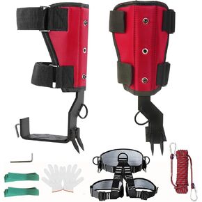Tree Climbing Spikes,Tree Climbing Gear Set,Tree Climbing Kit with 2 Claws,has Professional Accessories for Tree Work,Fruit Picking,Hunting and Observation