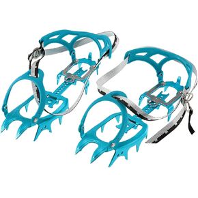 BRS-S3 Ultralight 14 أسنان سبيكة الألومنيوم مجمعة Crampons القابض الجليد في الهواء الطلق أدوات تسلق الجليد تشنجات للأحذية (الأزرق)